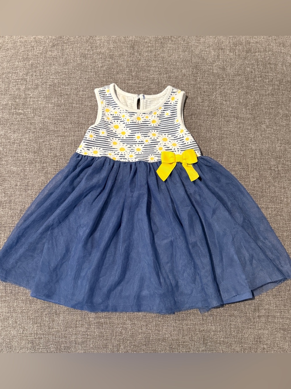 Koala Baby Navy & Yellow Daisy Bow Dress